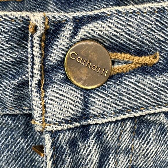 Carhartt Jeans Mens 42x30 (42x29 ACTUAL) Blue Denim Straight Leg Traditional Fit - Picture 4 of 7